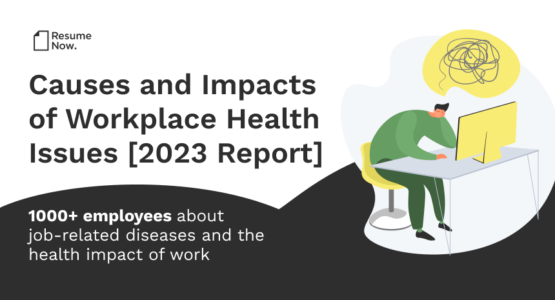 Banner graphic with the title Causes and Impacts of Workplace Health Issues