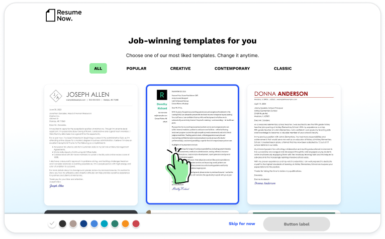 Choose Template initial Choose Template initial