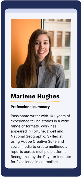 Professional Summary Mobile Professional Summary Mobile