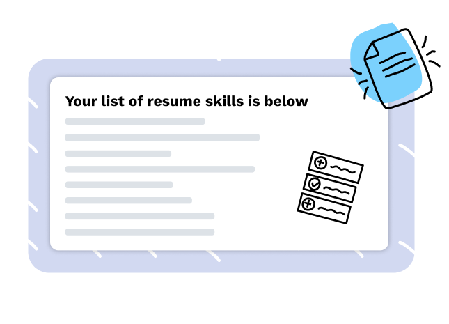 Resume skills list