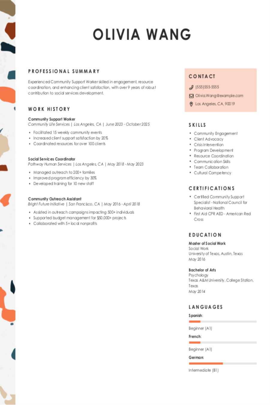 Community Support Worker Resume: Examples & Templates Community Support Worker Resume: Examples & Templates