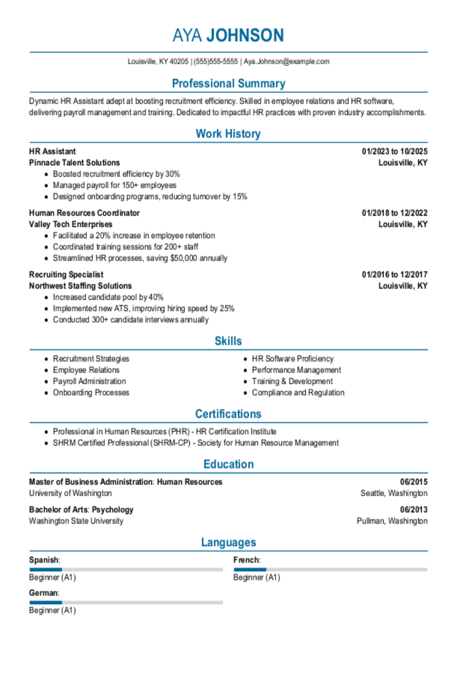 HR Assistant Resume: Examples, Templates and Tips for 2025 HR Assistant Resume: Examples, Templates and Tips for 2025