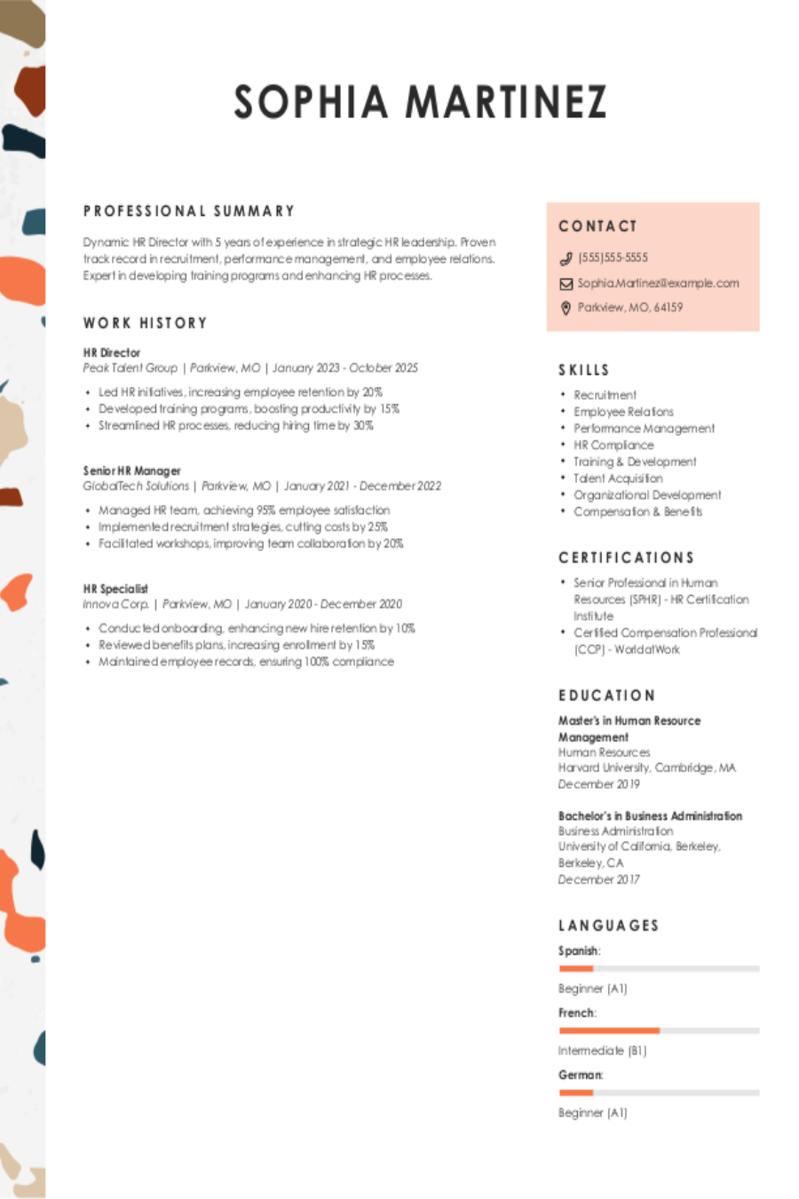 HR Director Resume Sample HR Director Resume Sample