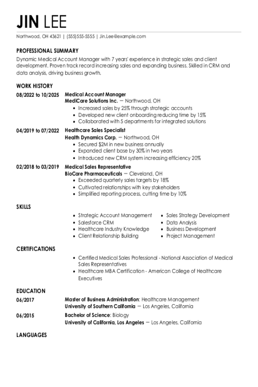 Account Manager Resume Examples & Guide Account Manager Resume Examples & Guide