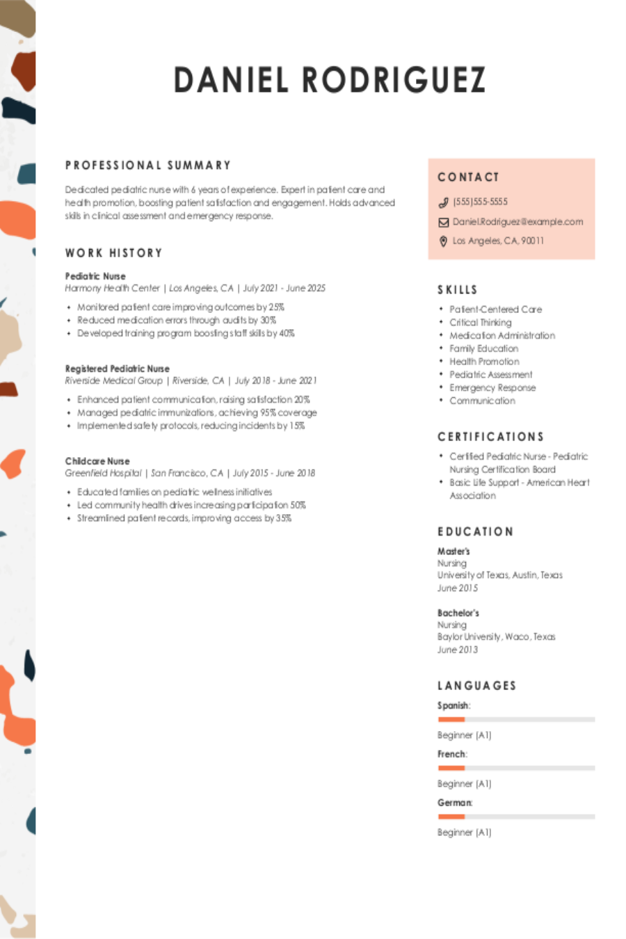 Pediatric Nurse Resume: Examples, Templates and Tips Pediatric Nurse Resume: Examples, Templates and Tips