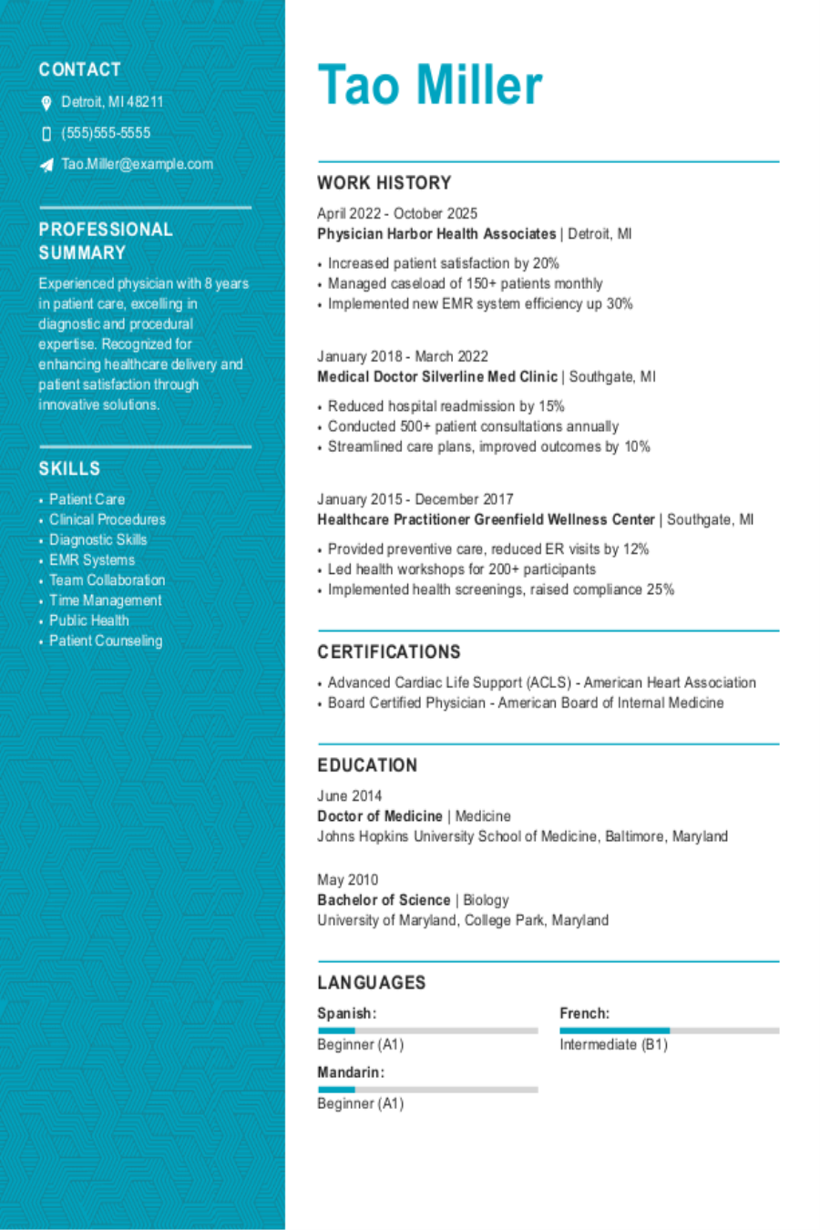 Physician Resume: Examples & Templates Physician Resume: Examples & Templates