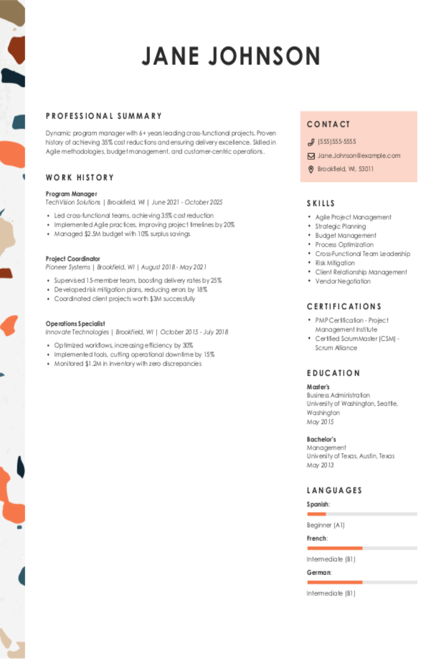 Program manager resume examples Program manager resume examples