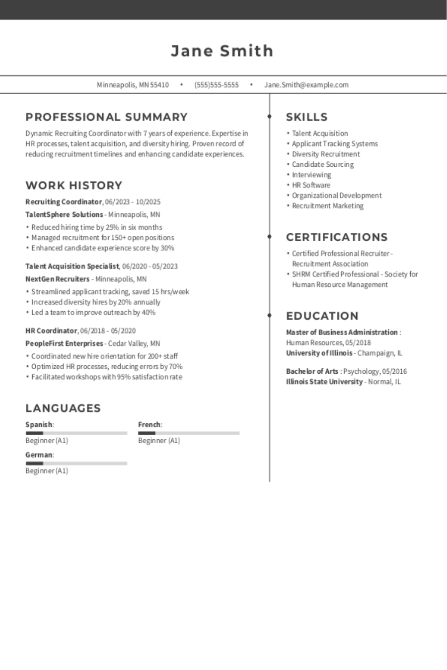 Recruiting Coordinator Resume: Examples, Templates & Tips Recruiting Coordinator Resume: Examples, Templates & Tips