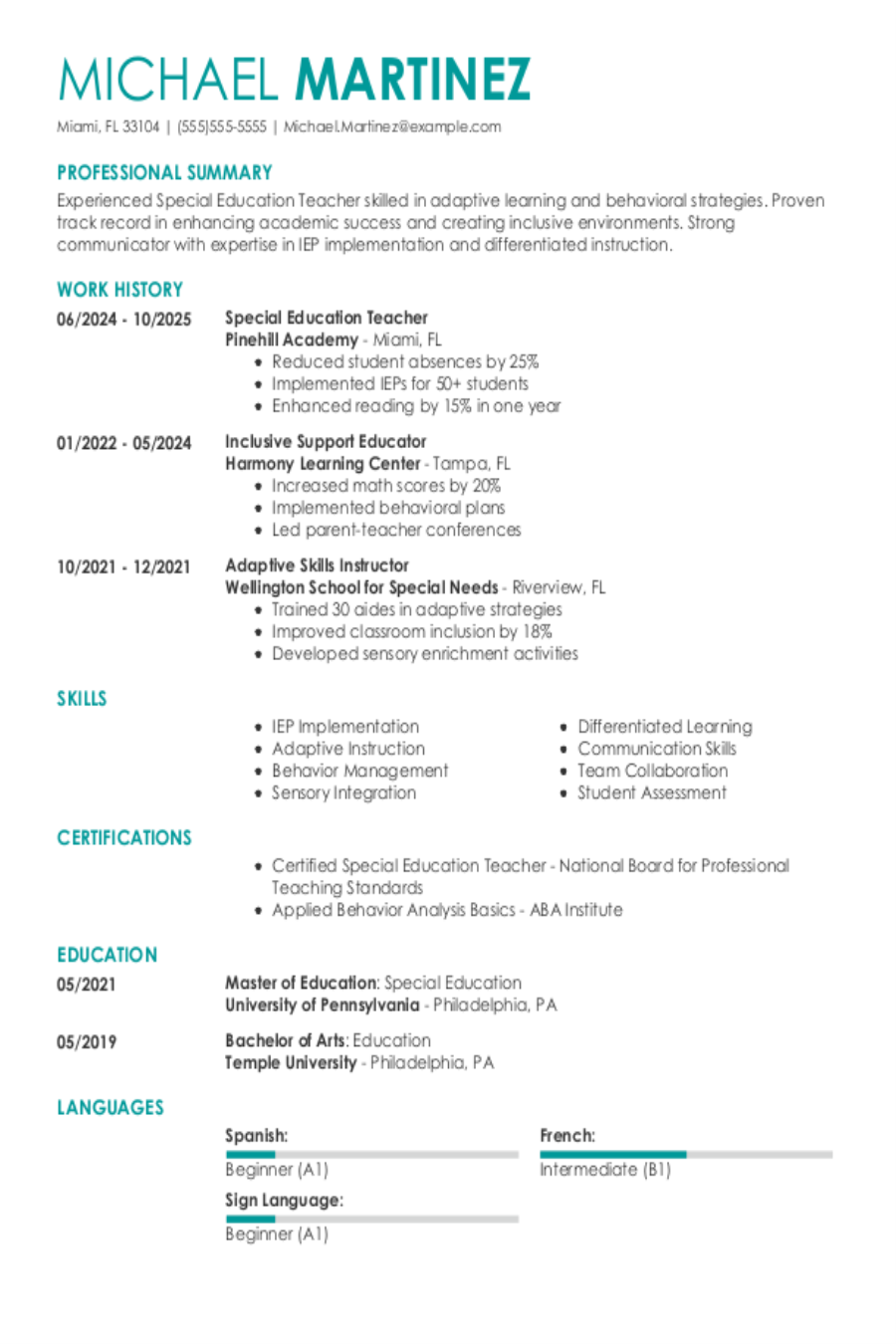 Teacher Resume: Examples, Templates & Tips Teacher Resume: Examples, Templates & Tips