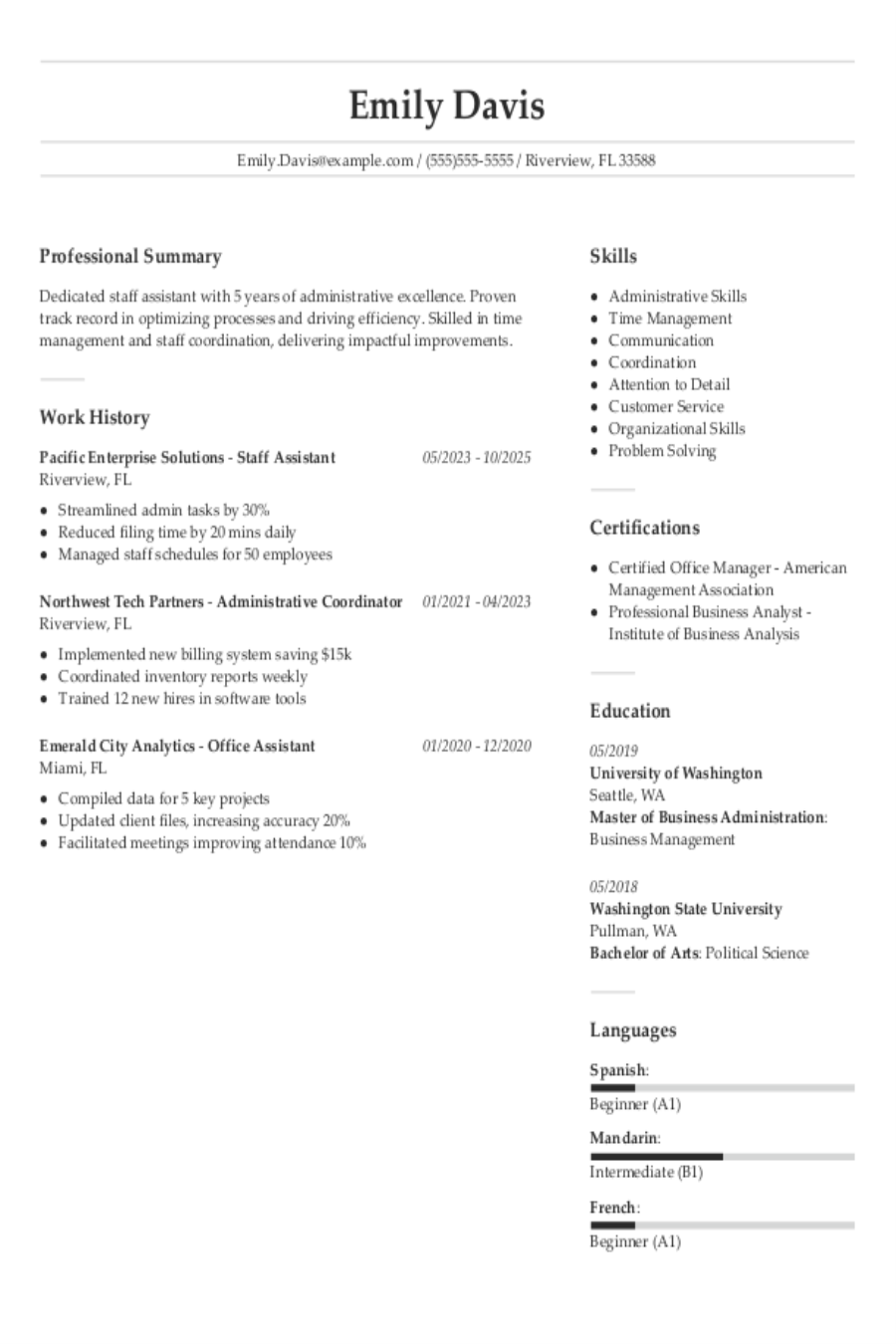Staff Training Assistant Resume Example Staff Training Assistant Resume Example