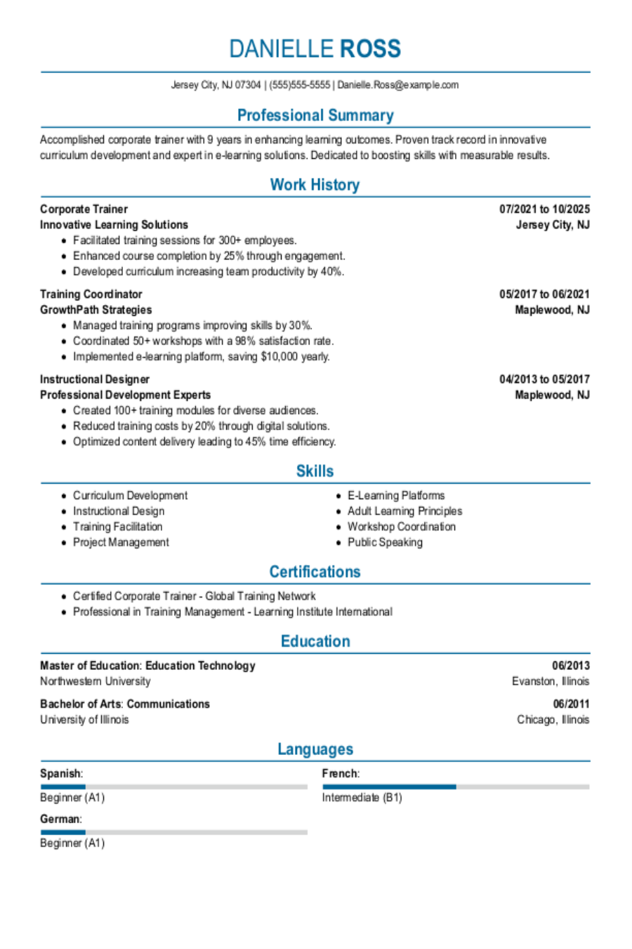 Trainer Resume: Examples, Template & How-to Guide Trainer Resume: Examples, Template & How-to Guide