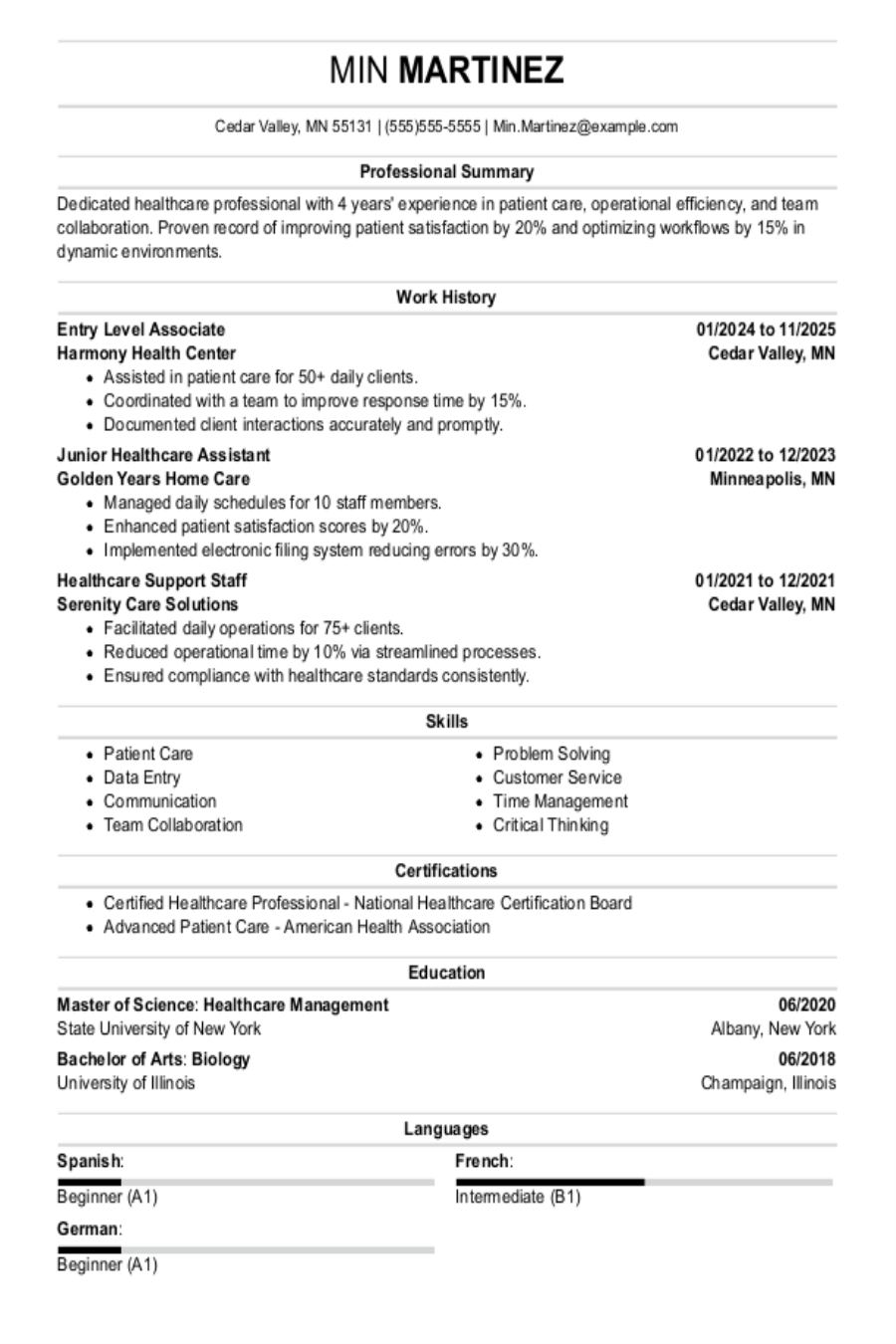 Entry-level Resume: Examples, Templates & Tips Entry-level Resume: Examples, Templates & Tips