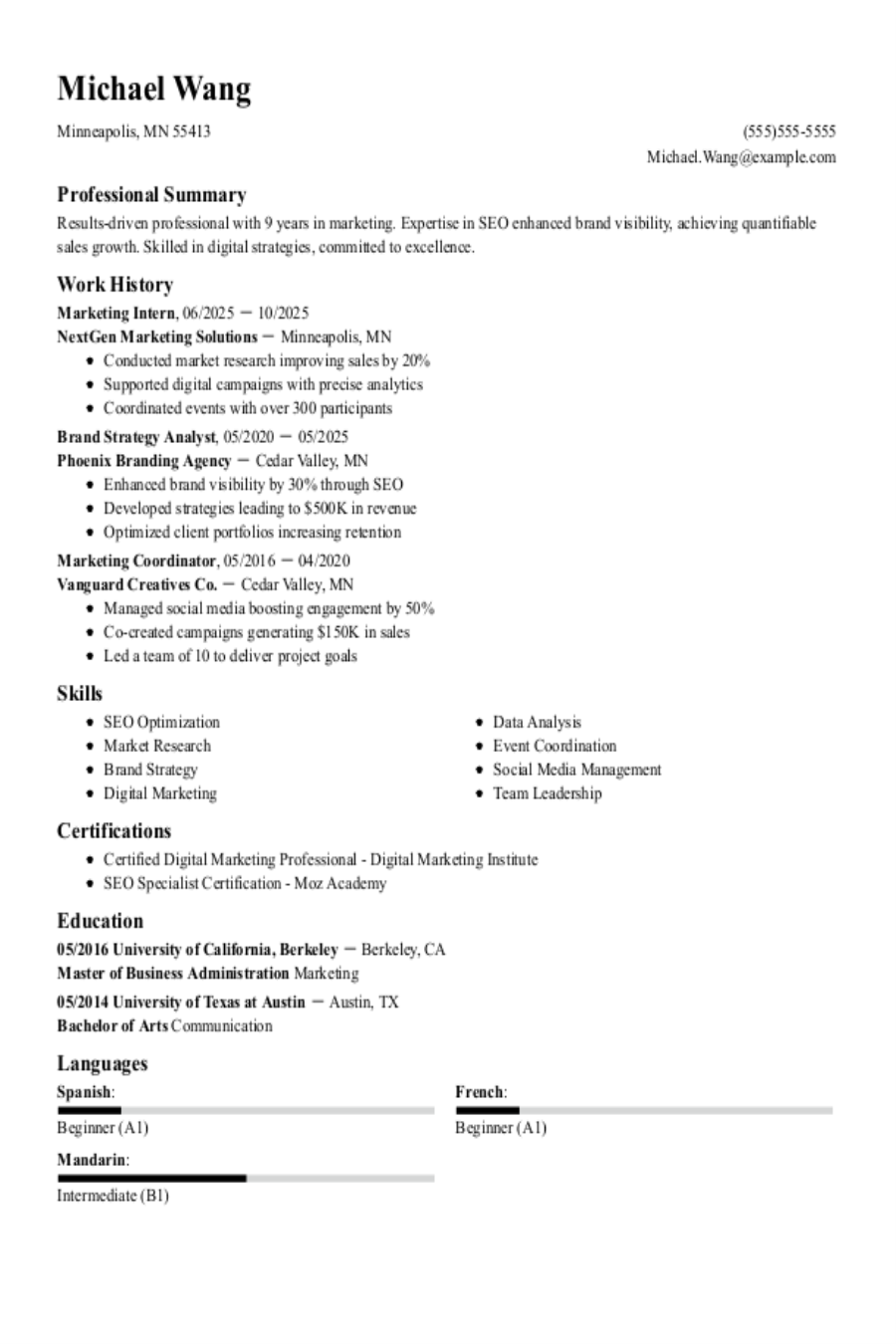 Internship Resume: Examples, Templates & Tips for 2025 Internship Resume: Examples, Templates & Tips for 2025