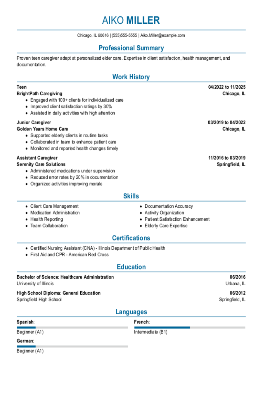Teen Resume: Examples, Template & Advice for Beginners Teen Resume: Examples, Template & Advice for Beginners