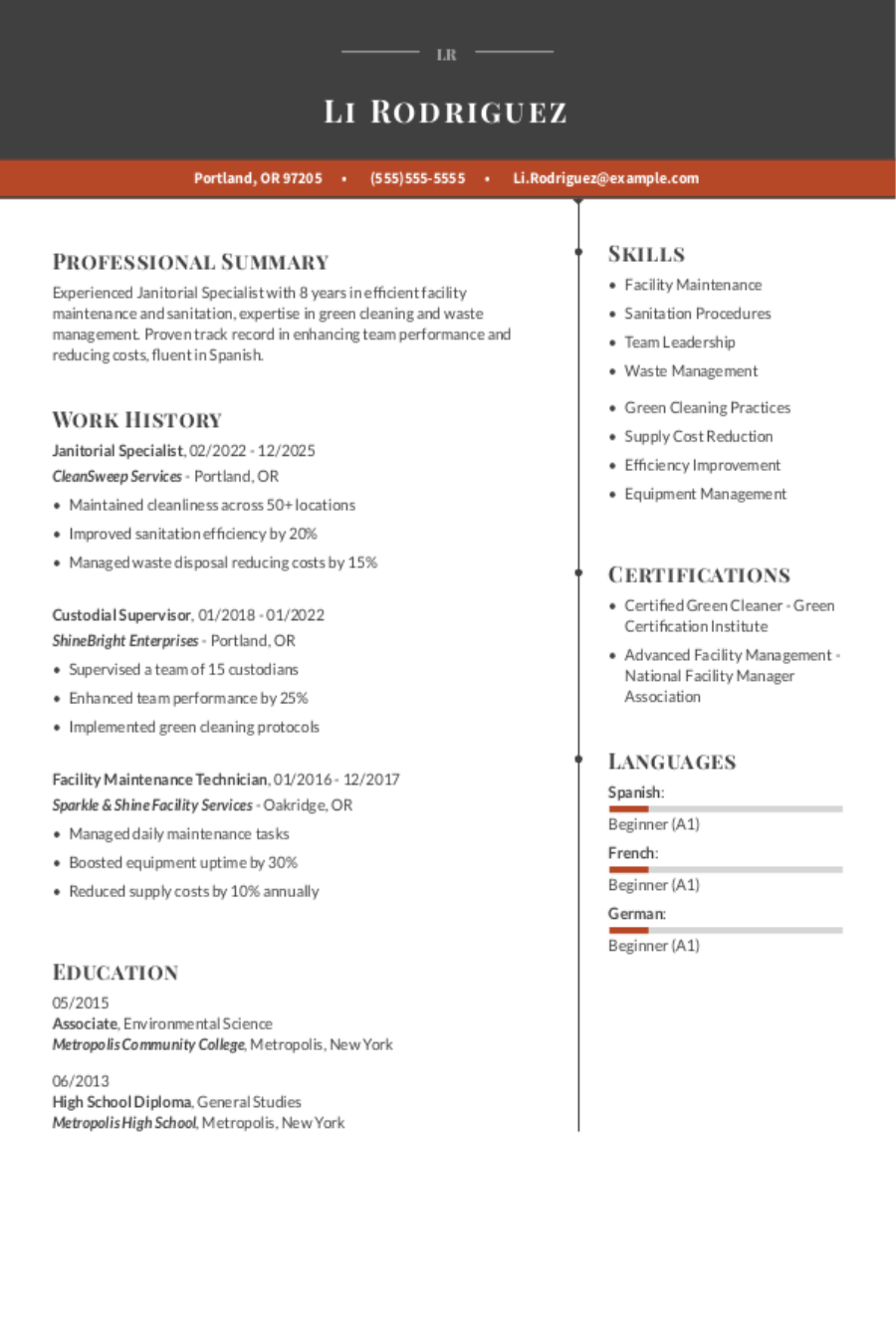 Janitorial Resume: Examples & Templates Janitorial Resume: Examples & Templates