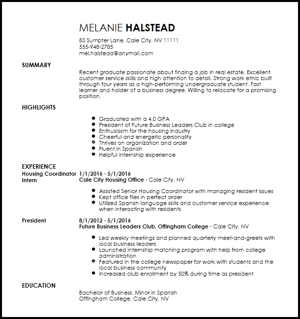 Entry Level Apartment Leasing Consultant Resume Resume Now